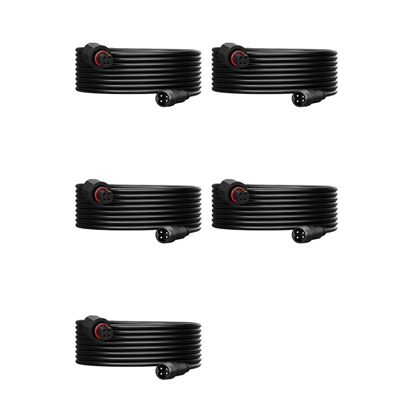Outdoor Lighting Extension Cord - Wykwintny zestaw 5 szt. przedłużaczy o