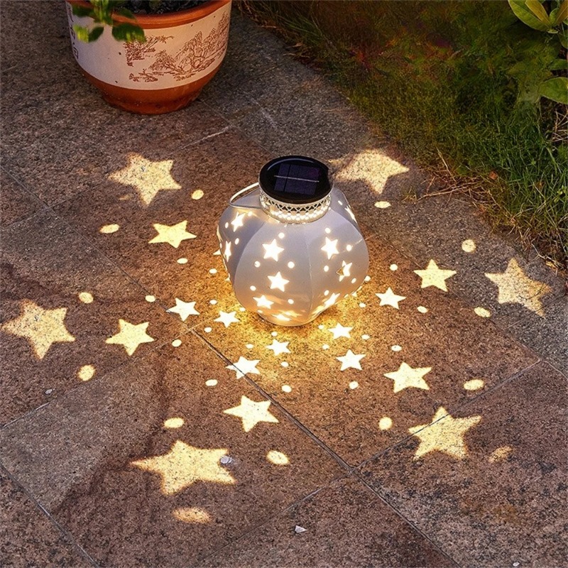 Outdoor Lighting Yard - Projektor Ogrodowy w Kształcie Gwiazdy, Wiszące
