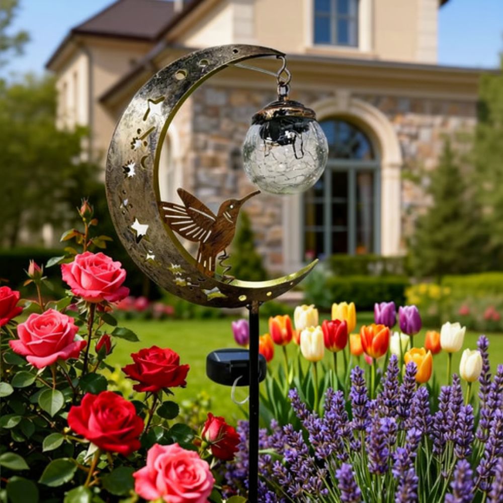 Outdoor Lighting Yard Ideas - Dekoracyjna, solarna lampa ogrodowa w kształcie