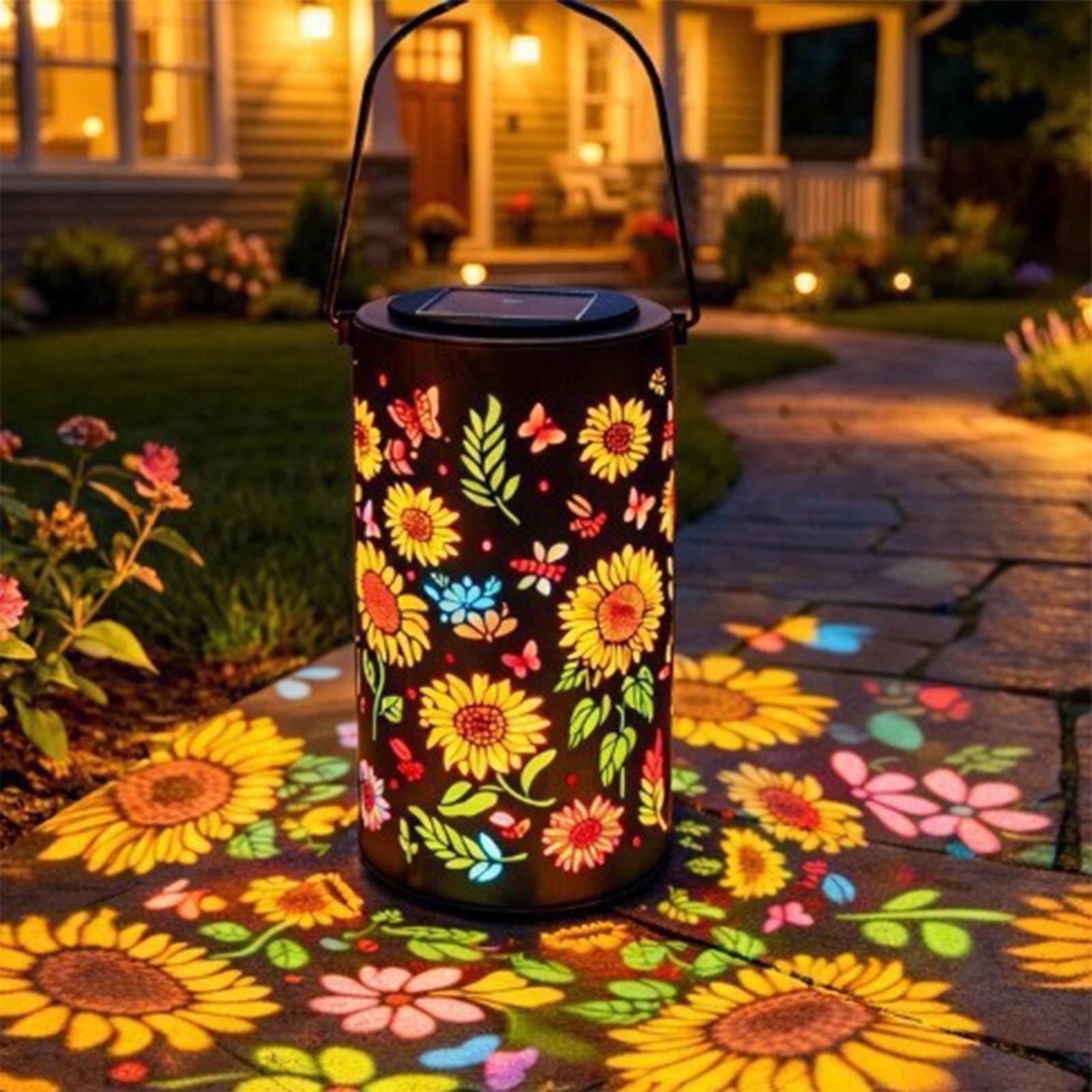 Outdoor Lighting Yard - Słoneczne lampki w kształcie słonecznika, odporne