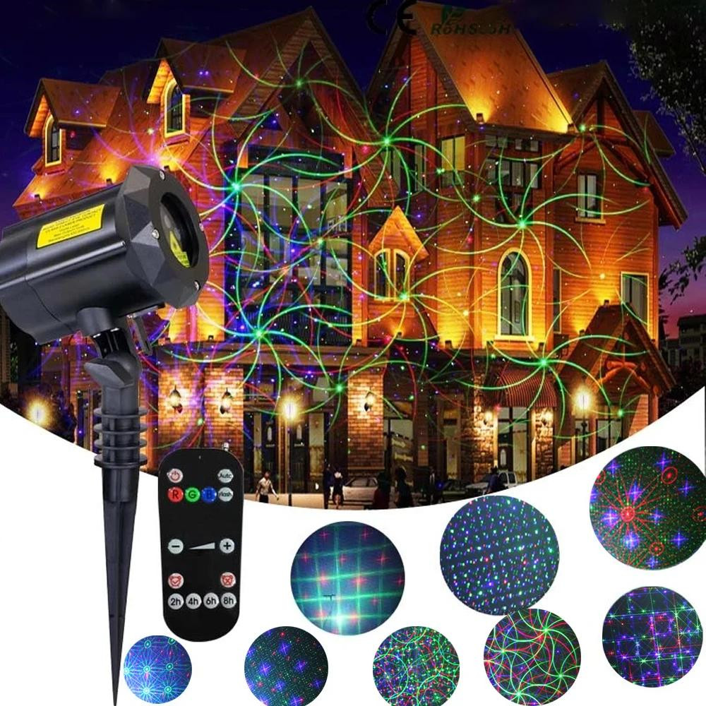 Outdoor Lighting For Front Of House - Świąteczne światło laserowe na zewnątrz Projektor