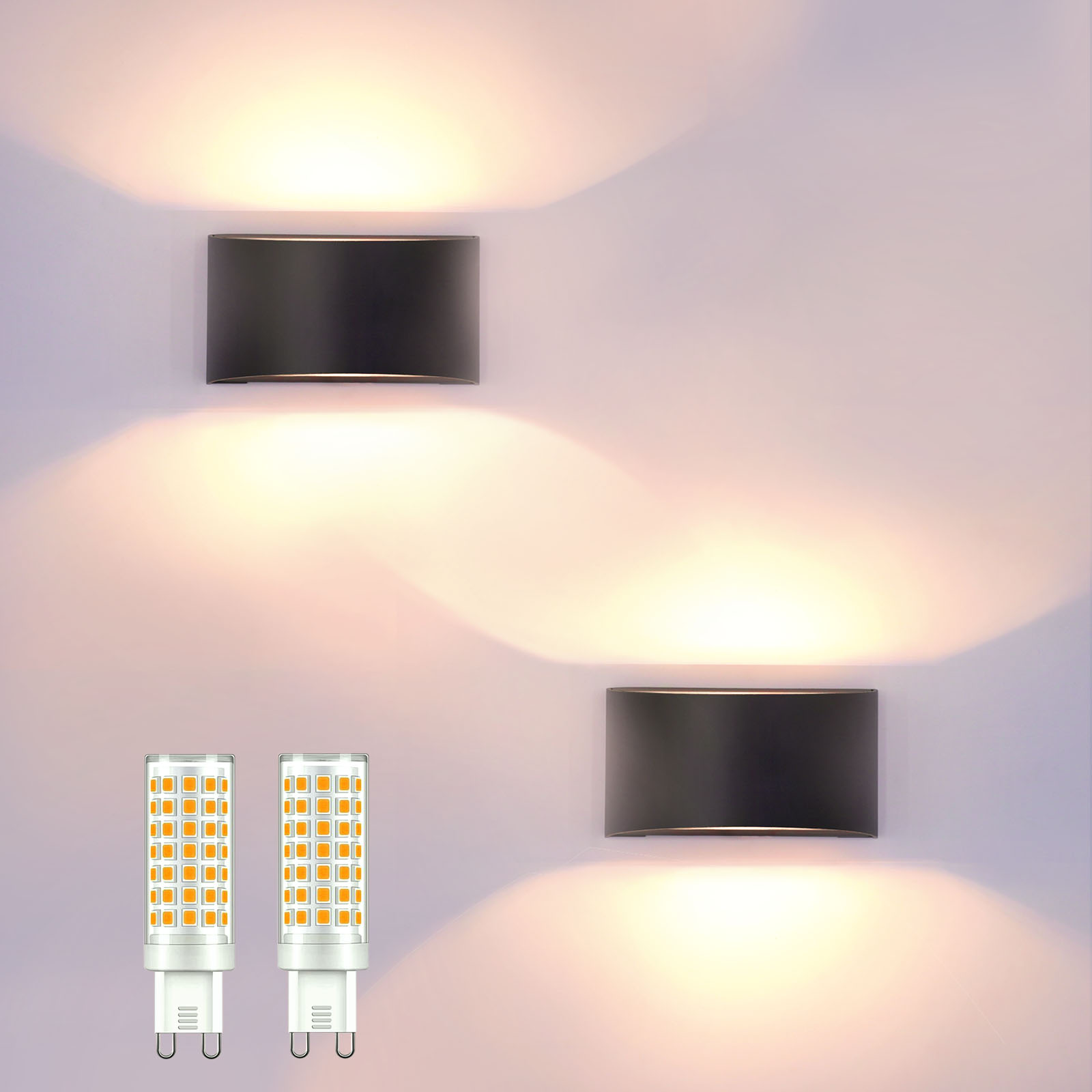 Outdoor Lighting Hardwired - Nowoczesna lampa ścienna LED, wodoodporna (IP65),