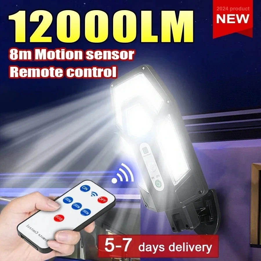 Outdoor Lighting Ground - Mocna lampa solarna ścienna 12000LM z