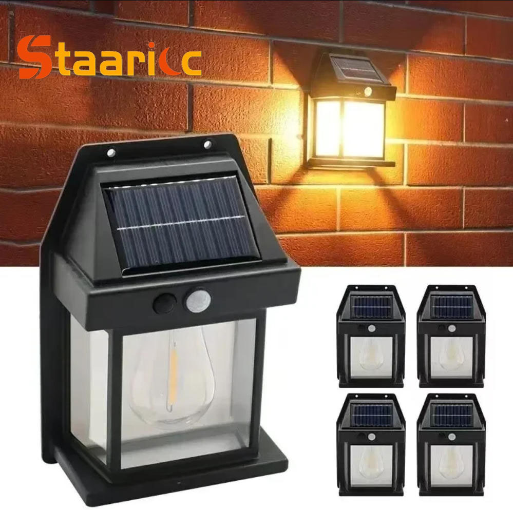 Outdoor Lighting Garage - Zewnętrzna solarna lampa ścienna z wolframowym