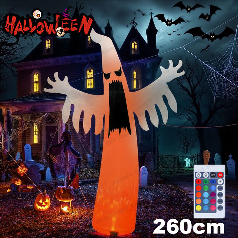 Outdoor Lighting For Front Of House - Nadmuchiwany Straszny Duch na Halloween z