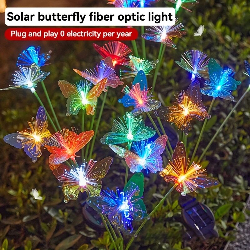 Outdoor Lighting Yard Ideas - 1PC 6-głowicowe diody LED z światłowodowymi