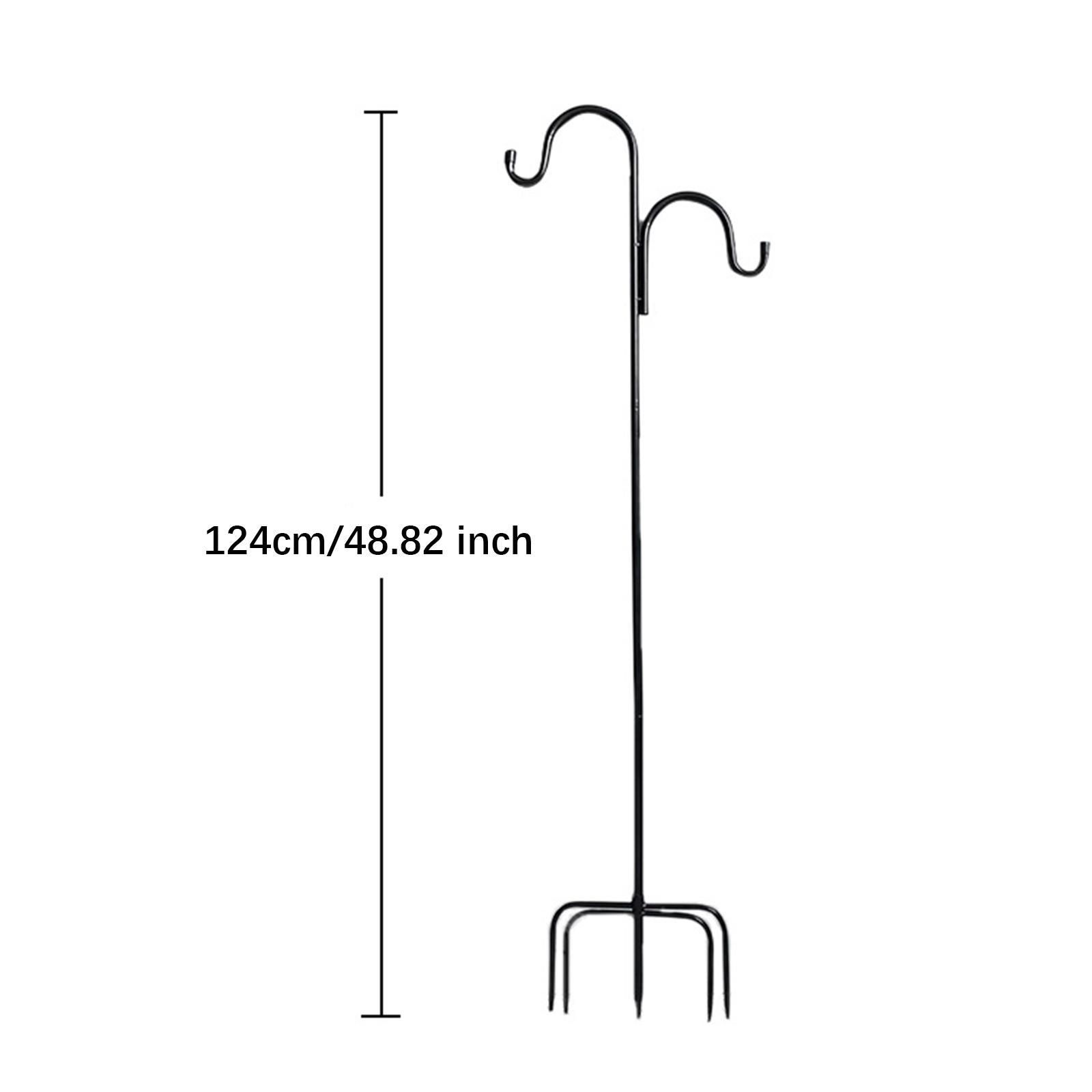 Outdoor Lighting Pole - Czarne haczyki pasterskie do zewnętrznych karmników