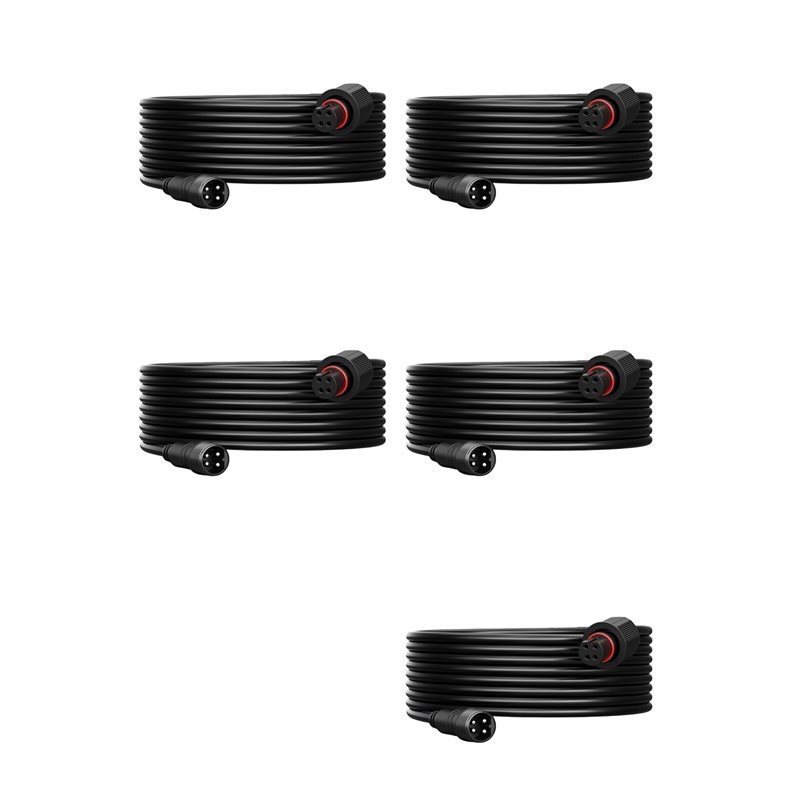Outdoor Lighting Extension Cord - 5 sztuk przedłużaczy o długości 10