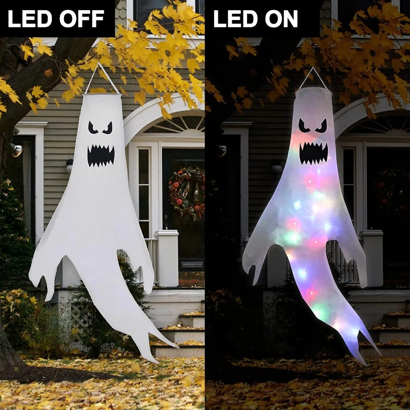 Wiszący Duch Halloweenowy LED, – Outdoor Lighting Pole recenzja i cena