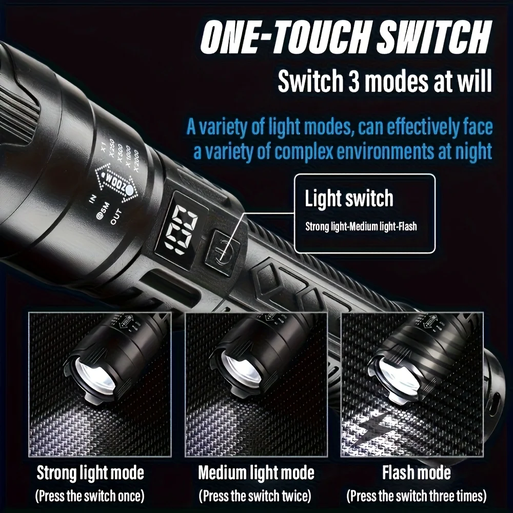 Latarka taktyczna LED 2000LM,  – Outdoor Lighting Nearby recenzja i cena
