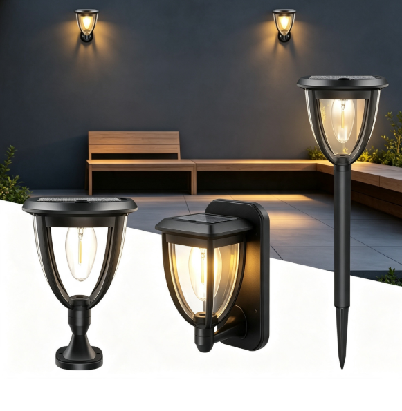 2 SZT. Zewnętrzne Lampy Solarn – Outdoor Lighting Wall Mount recenzja i cena
