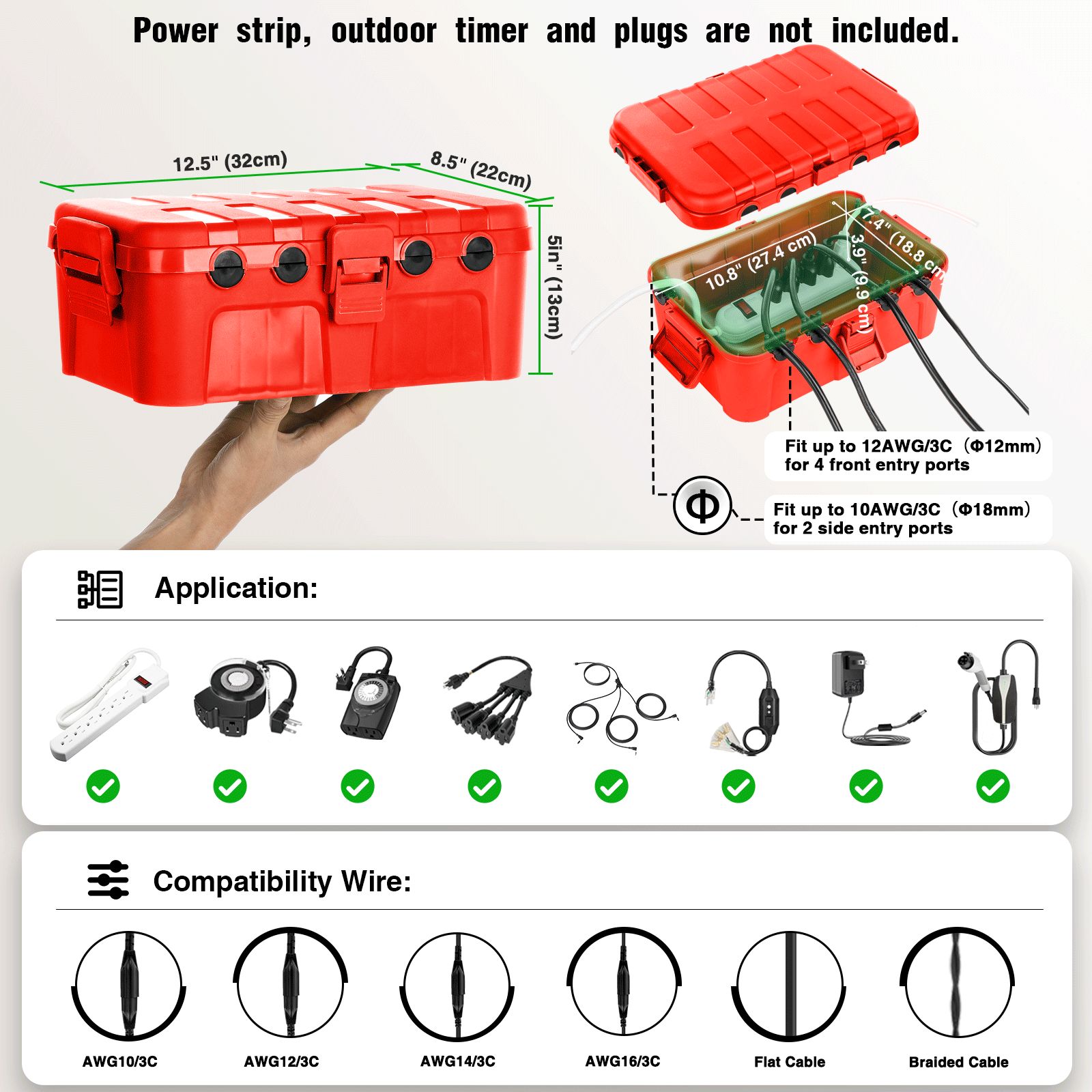 Wodoodporna skrzynka zasilając – Outdoor Lighting Extension Cord recenzja i cena