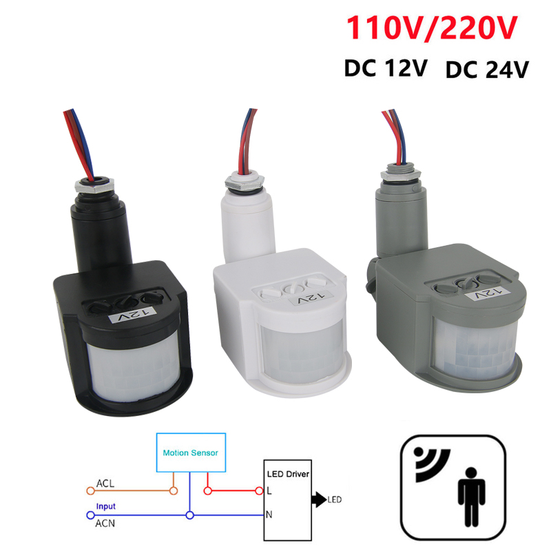 12V czujnik ruchu 220V/110V cz – Outdoor Lighting Wall Mount recenzja i cena