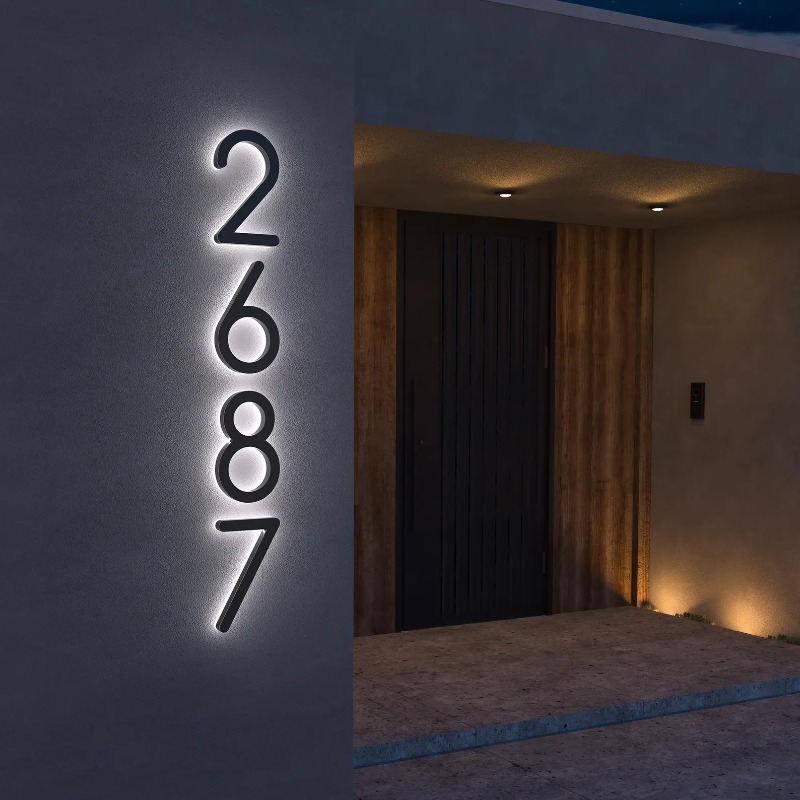 Nowoczesne numery domów LED, w – Outdoor Lighting For Front Of House recenzja i cena