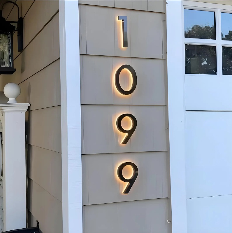 Nowoczesne numery domów LED, w – Outdoor Lighting For Front Of House recenzja i cena